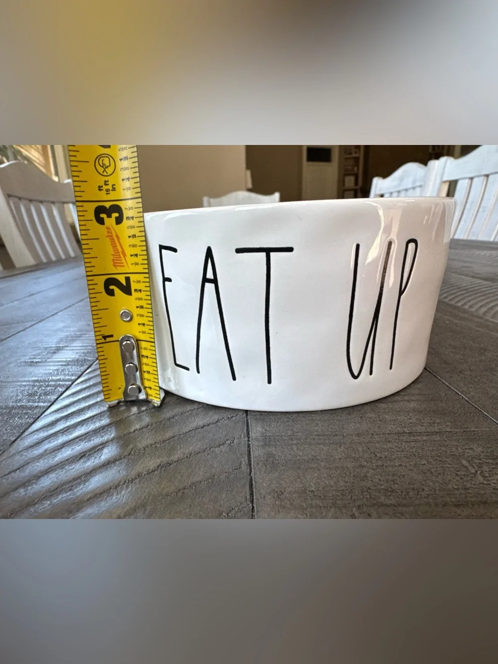Rae Dunn Farmhouse Style Pet Dish “Eat Up”